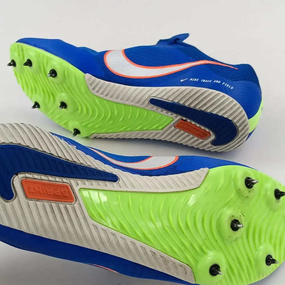 Nike Rival Sprint Track Spikes Shoes Mens Size 5.5 Blue Racing DC8753-401